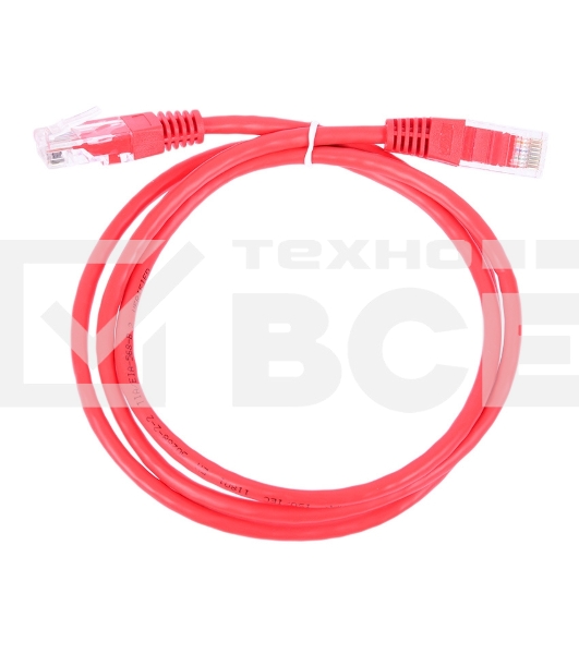 Кабель Патч-корд Lanmaster UTP TWT-45-45-0.5-RD вилка RJ-45-вилка RJ-45 кат.5е 0.5м красный ПВХ (уп.:1шт)