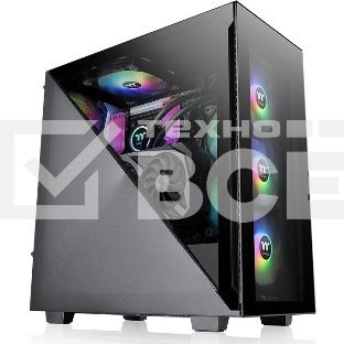 Компьютерный корпус Thermaltake Divider 300 TG ARGB черный без БП ATX 2x120mm 2xUSB3.0 audio front door bott PSU