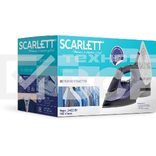 Утюг Scarlett SC-SI30K57 2400Вт черный/фиолетовый