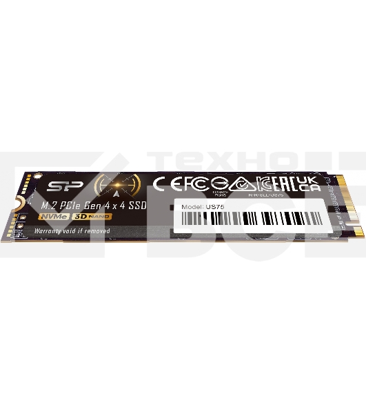 Накопитель SSD Silicon Power US75, 1000GB, M.2 2280, PCIe 4.0 x4, NVMe, R/W 7000/6000