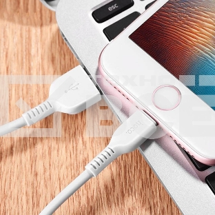 Кабель HOCO USB X20 Flash, USB - Lightning, 2А, 1м, белый