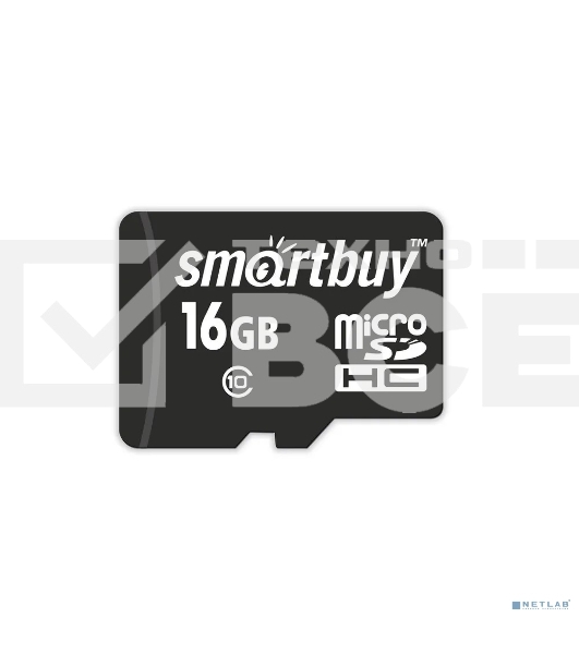Флеш карта SDmicro Card 16GB Smartbuy Сlass 10 (без адаптеров)