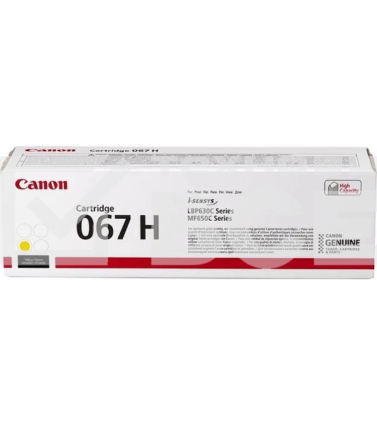 Картридж лазерный Canon CRG 067 HY (5103C002) желтый (24000 стр.) для Canon LBP631/633/MF651/655/657