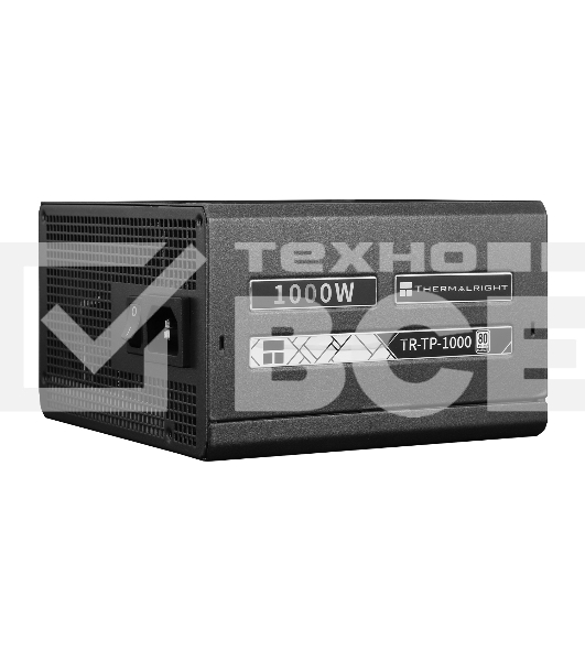 Блок питания Thermalright, 1000W 80+ Platinum (ATX, 3.0, PCIe 5.0, Full modular, 1x24(20+4)pin, 1xCPU 8(4+4)pin, 2xPCIe*2 8(6+2)pin, 1x12VHPWR PCIe 5.0 12+4pin 600mm, 6xSATA3, 4xMOLEX4pin, Active, 120x120mm, 150x140x86mm, APFC, OPP, OVP, OTP, OCP, SCP, UV