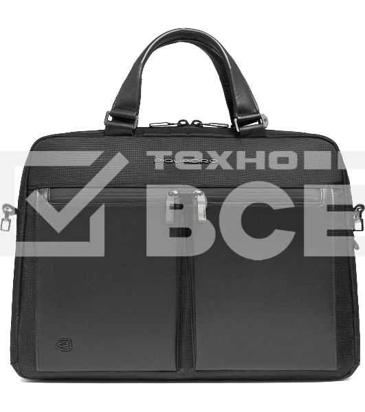 Деловая сумка Piquadro Orion CA6623S136/N с отделением для ноутбука черный ткань/натур.кожа