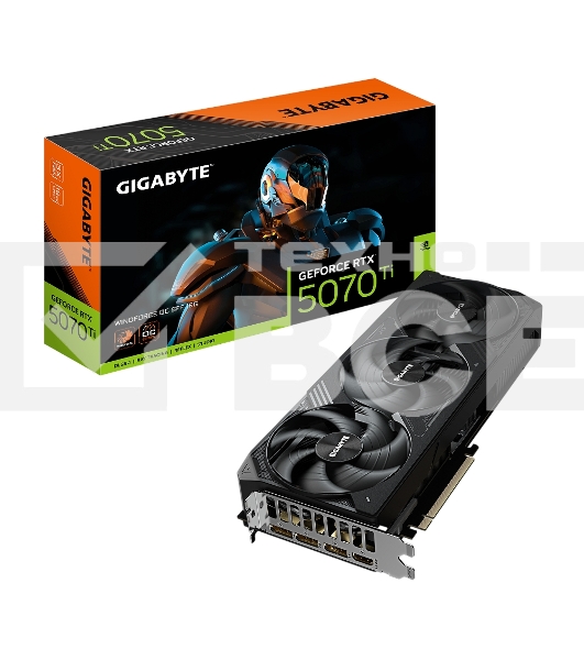 Видеокарта Gigabyte GV-N507TWF3OC-16GD 1.0 NV RTX 5070TI 16Gb 256bit GDDR7 2497/28000/HDMI/DP