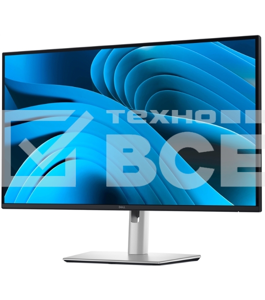 Монитор 27' Dell P2725QE IPS 3840x2160, 100 Гц, 5 мс, 16:9, 350 кд/м², HDMI 2.1, DP 1.4, USB-C (90 Вт), USB Hub (3x USB 3.2 Gen 1), HDR10, серебристо-черный