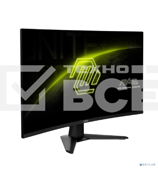 Монитор 31.5' MSI 32CQ6F VA 2560x1440, 180 Гц, 0.5 мс, 16:9, 400 кд/м², HDMI 2.0, DP 1.4, USB-C, 3.5 Jack, HDR10, Adaptive-Sync, изогнутый экран (1500R), черный