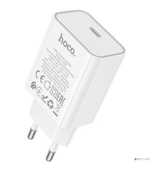 Зарядное устройство Hoco 20Вт, QC3.0/PD, Type-C, C143A, белый, блистер