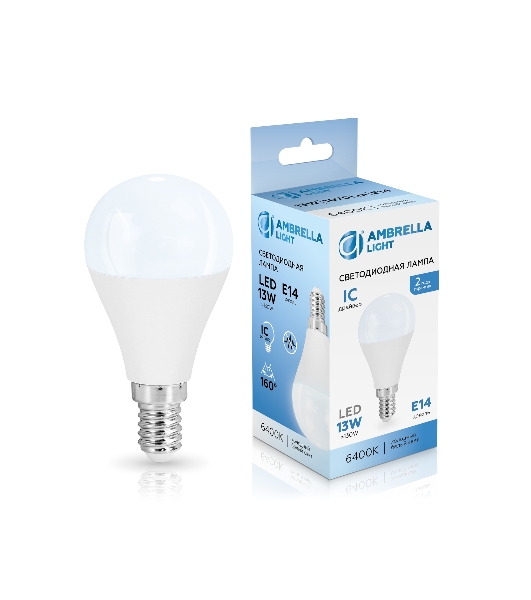 Лампа светодиодная	451316 LED P45 13W IC E14 6400K 175-265V