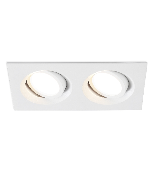Встраиваемый поворотный точечный светильник Ambrella light TN102745/2 WH белый IP20 GU5.3/2 180*95*25