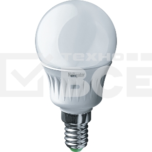 Лампа светодиодная 94 476 NLL-P-G45-5-230-2.7K-E14 5Вт шар 2700К тепл. бел. E14 330лм 220-240В Navigator 94476