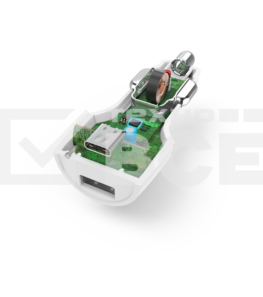 Автомобильное зар./устр. Hama H-183322 3A PD+QC универсальное белый (00183322)