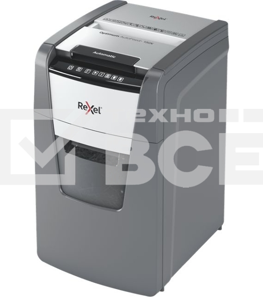 Шредер Rexel Optimum AutoFeed 150X черный с автоподачей (секр.P-4)/фрагменты/150лист./44лтр./скрепки/скобы/пл.карты