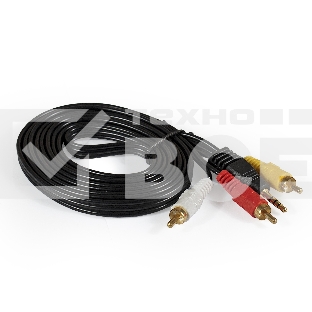 Кабель аудио ExeGate EX284945RUS EX-CCA-4P2R-2.0 (3.5mm Jack M/3xRCA M, 2м)