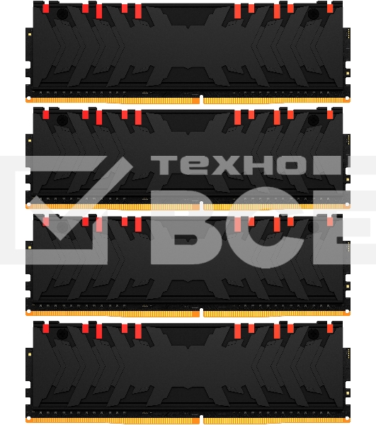 Оперативная память Kingston Fury Renegade, DDR4, 16GB (2x8GB), 3600MHz, CL16, с радиаторами, RGB, черный