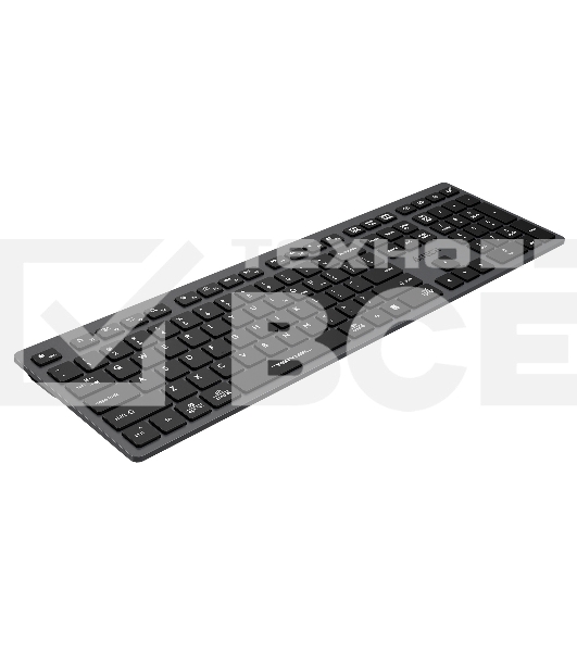 Клавиатура A4Tech Fstyler FBX50C беспроводная, USB, Bluetooth/Радиоканал, серый