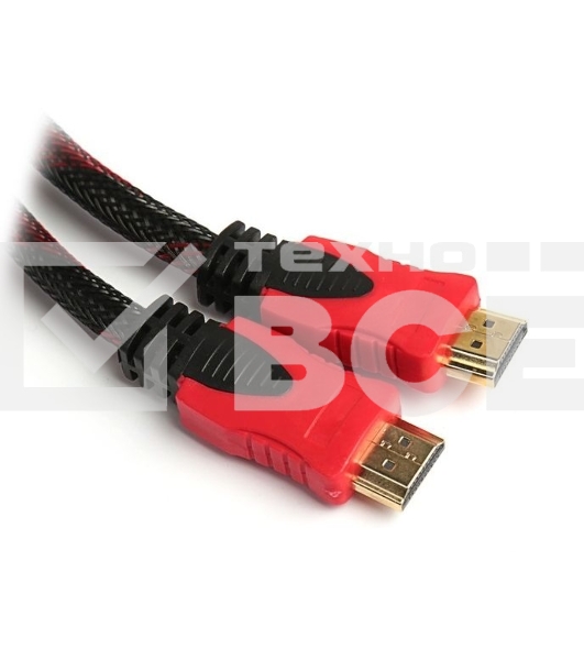 Кабель соединительный аудио-видео HDMI (m)/HDMI (m) 3м. феррит.кольца Позолоченные контакты черный (NO NAME)