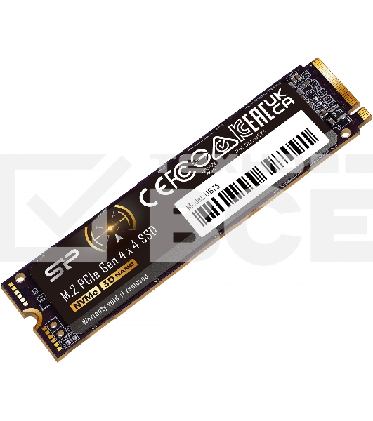 Накопитель SSD Silicon Power US75, 1000GB, M.2 2280, PCIe 4.0 x4, NVMe, R/W 7000/6000