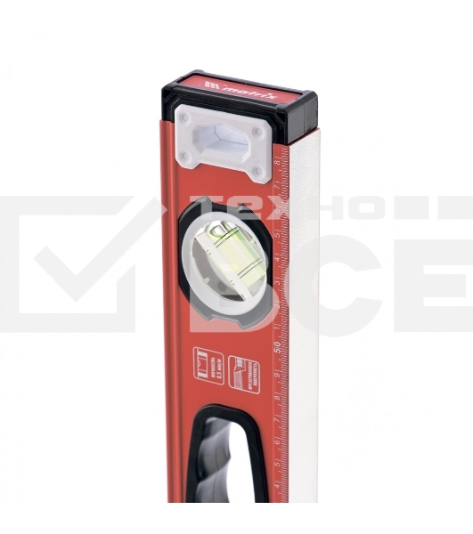 Уровень алюминиевый Matrix, фрезерованный, 3 глазка, рукоятки, 1500 мм