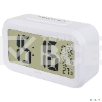 Часы-будильник Perfeo Snuz, белый, (PF-S2166) время, температура, дата, фото 1