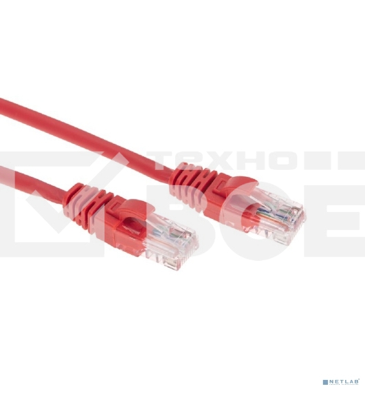 Патч-корд U/UTP REXANT категория 6, RJ45-RJ45, неэкранированный, 26AWG, LSZH, красный, 2 м