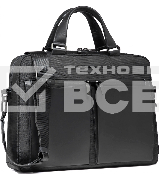 Деловая сумка Piquadro Orion CA6623S136/N с отделением для ноутбука черный ткань/натур.кожа