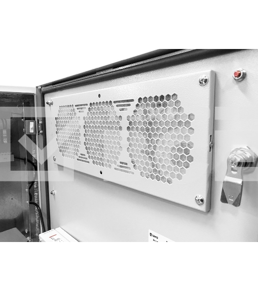 Шкаф уличный всепогодный укомплектованный настенный ЦМО ШТВ-НН, IP54, 12U, корпус: сталь нержавеющая, 600х600х500 мм (ВхШхГ), серый