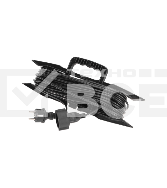 Удлинитель-шнур PROconnect на рамке ПВС 3х0,75мм², 20 м, с/з, 6А, 1300Вт, IP20, черный