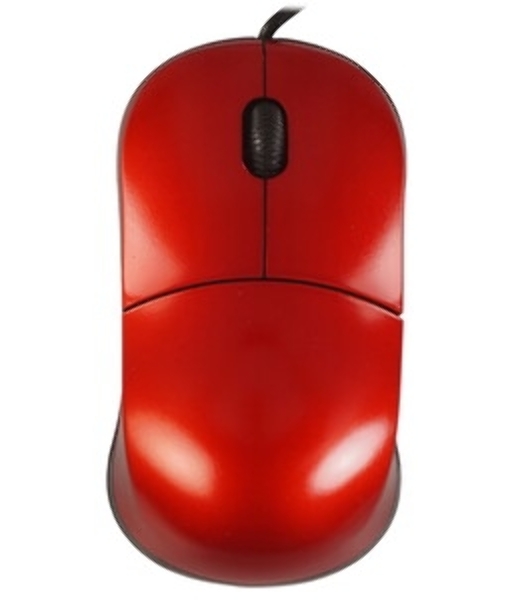 Мышь проводная Qumo Simple Office M92 красный, 1000 dpi, USB, кнопки - 3