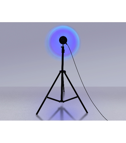 Атмосферная светодиодная настольная лампа Ambrella light DE8387 BK черный LED RGB 3W (ПДУ RGB)