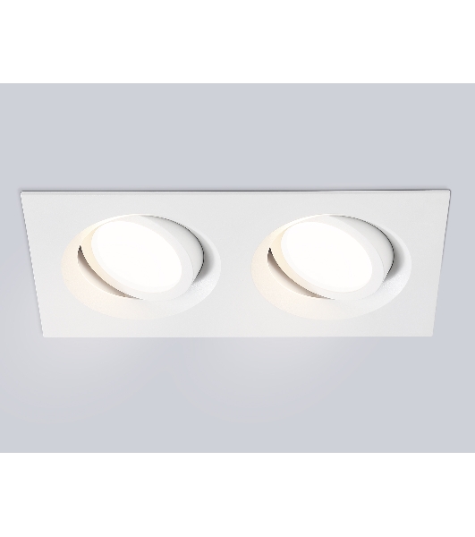 Встраиваемый поворотный точечный светильник Ambrella light TN102745/2 WH белый IP20 GU5.3/2 180*95*25