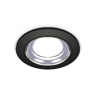 Комплект встраиваемого светильника Ambrella light XC7622061 SBK/PSL черный песок/серебро полированное MR16 GU5.3 (C7622, N7023)