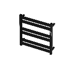Полотенцесушитель дизайнерский электрический BAU Elite Black 53х52, подключение справа, черный матов, фото5