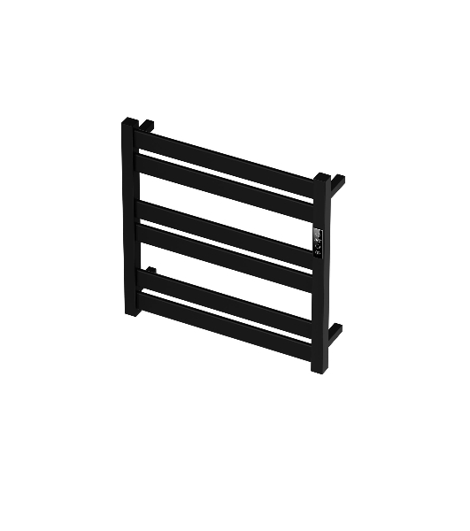 Полотенцесушитель дизайнерский электрический BAU Elite Black 53х52, подключение справа, черный матов