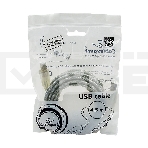 Кабель USB2.0 Cablexpert CCF-USB2-AMBM-TR-15, AM/BM, медь, двойн.экран, фер.кольцо, Pro, 4.5м, прозрач, пакет, фото3