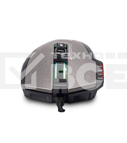 Мышь проводная Crown Gaming CMXG-711 черный, 4000 dpi, USB, кнопки - 8