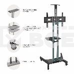 Мобильная стойка ONKRON TS1551 черный, фото30