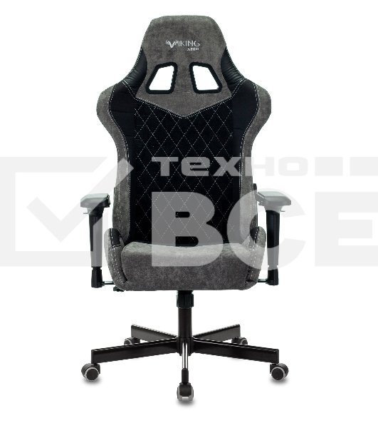Кресло игровое Бюрократ VIKING 7 KNIGHT B FABRIC черный текстиль/эко.кожа крестовина металл/пластик