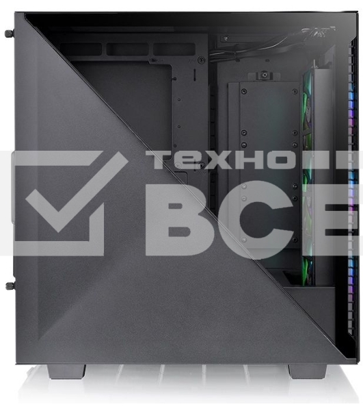 Компьютерный корпус Thermaltake Divider 300 TG ARGB черный без БП ATX 2x120mm 2xUSB3.0 audio front door bott PSU