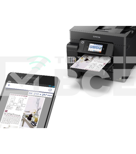 МФУ струйный Epson L6550 (C11CJ30404), A4, цветной, печ. до 25/12 стр/мин.(ч/б/цв.), скан. до 27.5 стр/мин., 4800x2400 dpi (печ.), 2400x1200 dpi (скан.), Ethernet, USB, Wi-Fi