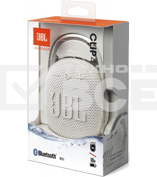 Портативная акустическая система JBL CLIP 4, белый