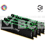 Оперативная память Kingston Fury Renegade, DDR4, 16GB (2x8GB), 3600MHz, CL16, с радиаторами, RGB, черный, фото2