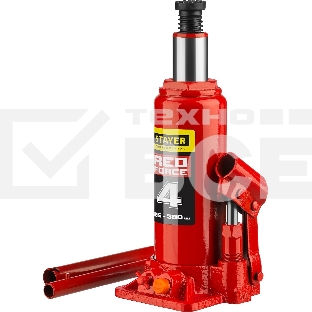 Домкрат STAYER 43160-4_z01гидравлический бутылочный red force 4т 195-380мм