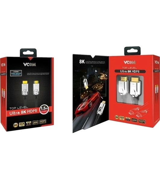 Кабель HDMI 19M/M,ver. 2.1, 8K@60 Hz 2m VCOM <CG862-2M> VCOM/TELECOM