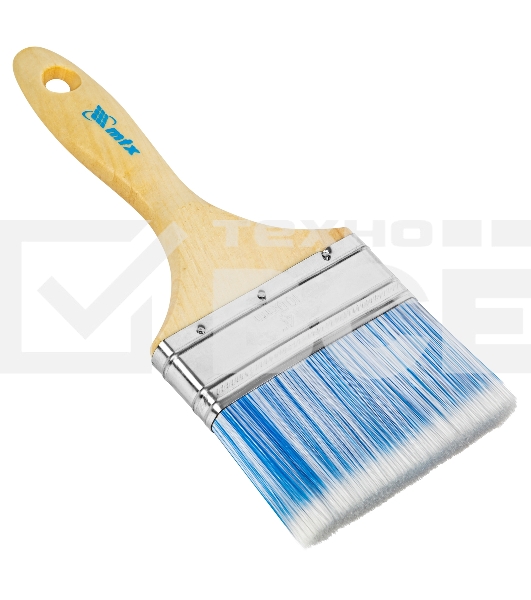 Кисть плоская 'Евро' 4', искусственная щетина, деревянная рукоятка MTX