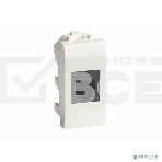 Компьютерная розетка Dkc 76457B RJ45 кат.5e экран., 8P8C, Brava, белая, 1мод (кратно 10 шт), фото 1