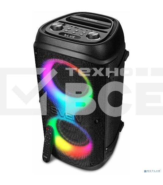 Колонка портативная Sven PS-800 черный 100W 2.0 BT 10м 4400mAh
