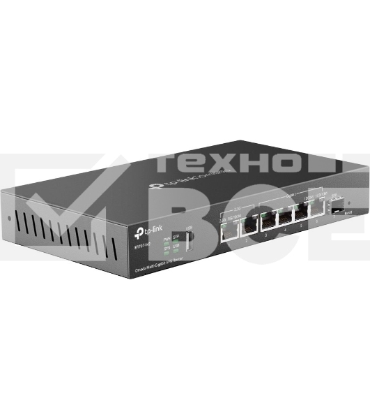 Маршрутизатор VPN TP-Link ER707-M2 Omada с мультигигабитными портами,1 x RJ45 WAN 2,5 Гбит/с, 1 x RJ45 WAN/LAN 2,5 Гбит/с, 1 x SFP WAN/LAN, 4 гиг. порта RJ45 WAN/LAN, 1 порт USB 2.0