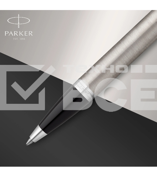 Ручка шариковая Parker IM Essential K319 (CW2143631) Brushed Metal CT M син. черн. подар.кор.